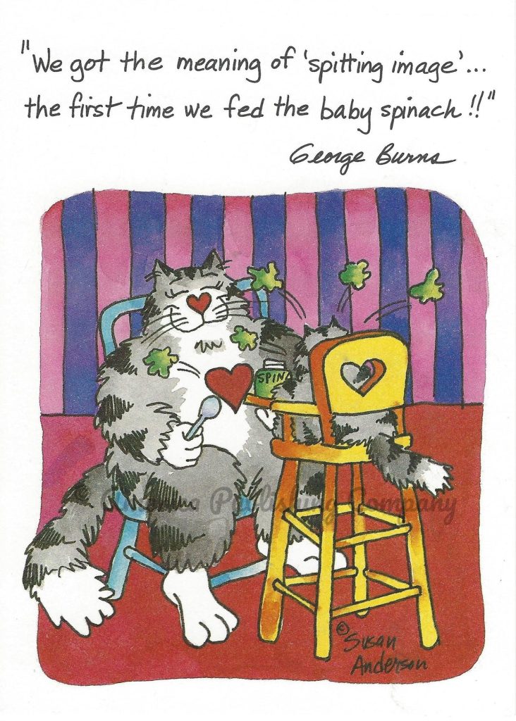 New Baby - George Burns card
