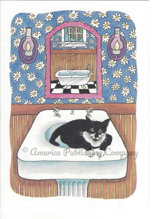 Encouragement - Cat in Sink
