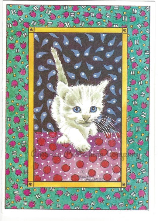 Birthday - Last Minute - White cat sneaked up
