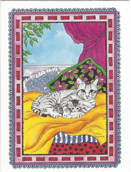 Note Card Mother Cat