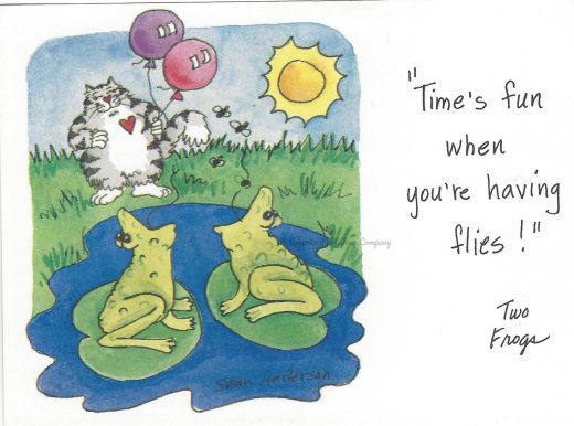 Post Card Two Frogs
