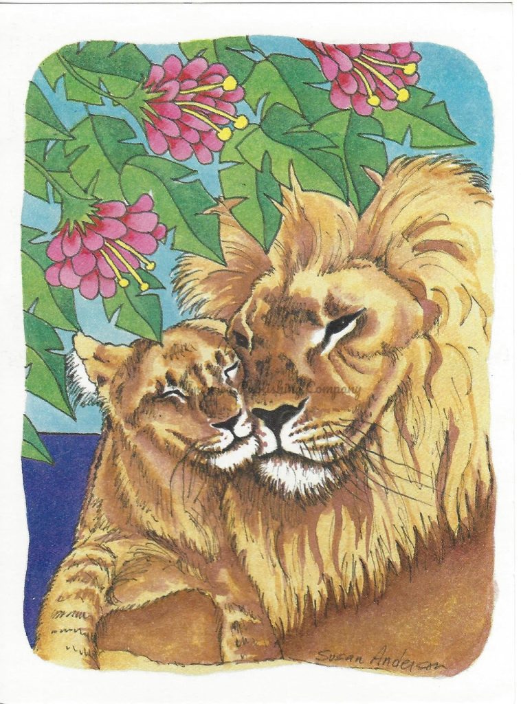 Post Card Lions card